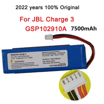 2022 година 100% Оригинална Батерия за динамиката на JBL 7500 ма За JBL Charge 3 Charge3 GSP102910A CS-JML330SL Батерии за високоговорители