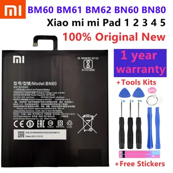 Въведете mi 100% Оригинални Сменяеми батерия за таблет Xiaomi Pad 1 2 3 4 4 Plus Mi Pad 1 2 3 4 4 Plus Батерии с голям капацитет + Инструменти