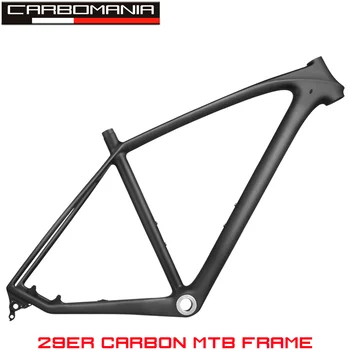 Carbomania Карбоновая Рамка за планински велосипед 29er набор от рамки за планинско колоездене 29 инча карбоновая рама BSA 3K преплитане без лого дисковата спирачка 160 мм