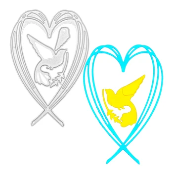 Julyarts Love is A Bird Метални Режещи Печати за scrapbooking Новост 2021 г., Албум за Изрезки, Нож за Бродерия, форма на острието, шаблони, щампи
