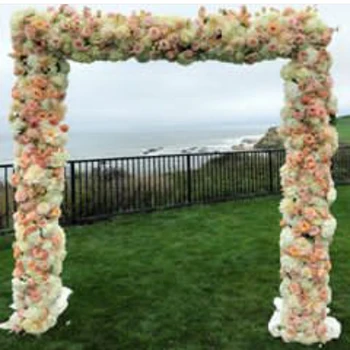 SPR 2 м на 40 см, ширина сватбена арка цвете настолна пътека централно украса на декоративни изкуствени цветя на едро