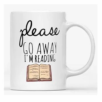 Любителите на книги -Моля, да си тръгнат, аз Чета Чаша - Книжен клуб - Четене, Литература, Подаръци за рожден ден, за библиотекар